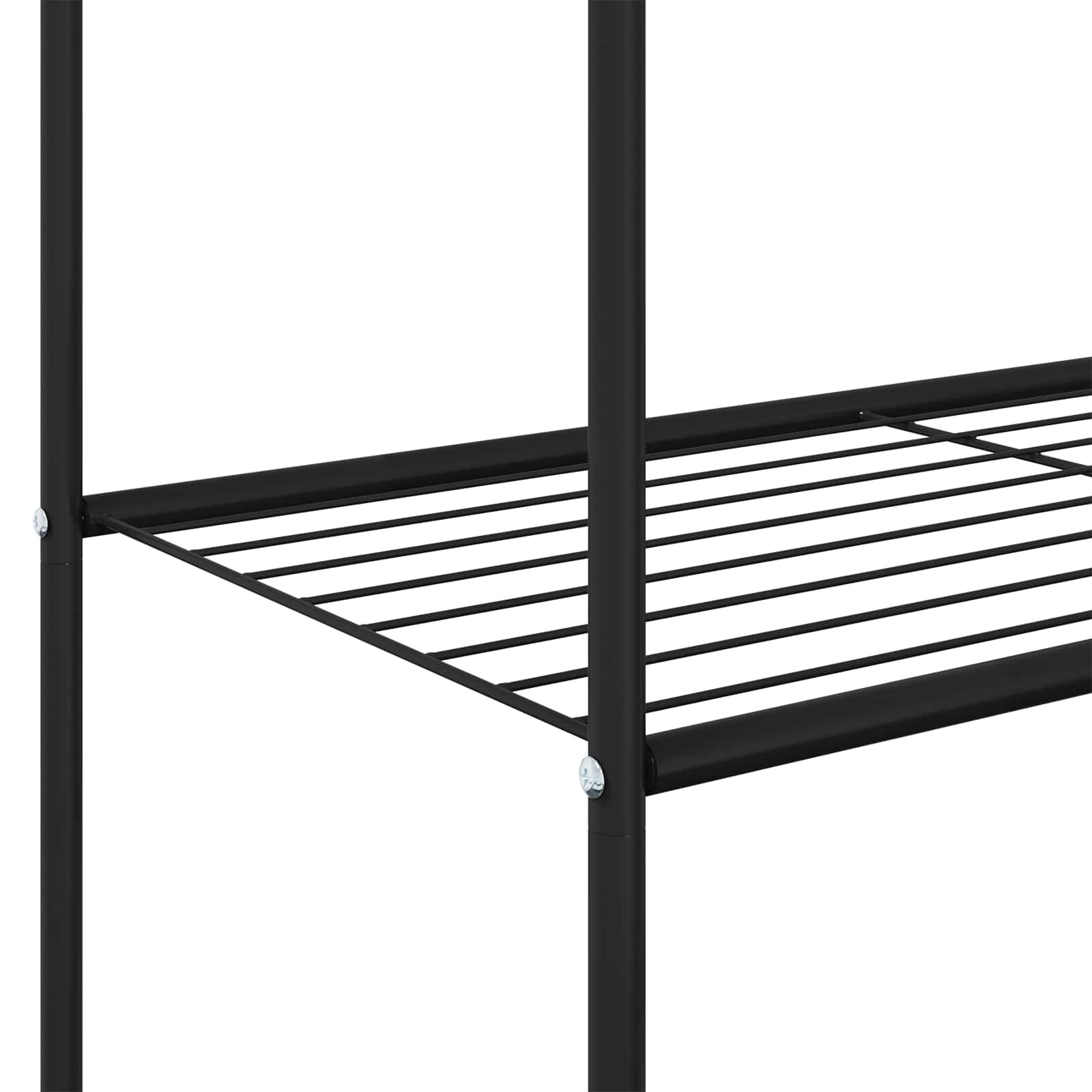 Stendibiancheria con lo scaffale Nero 80 x 53 x 156 cm