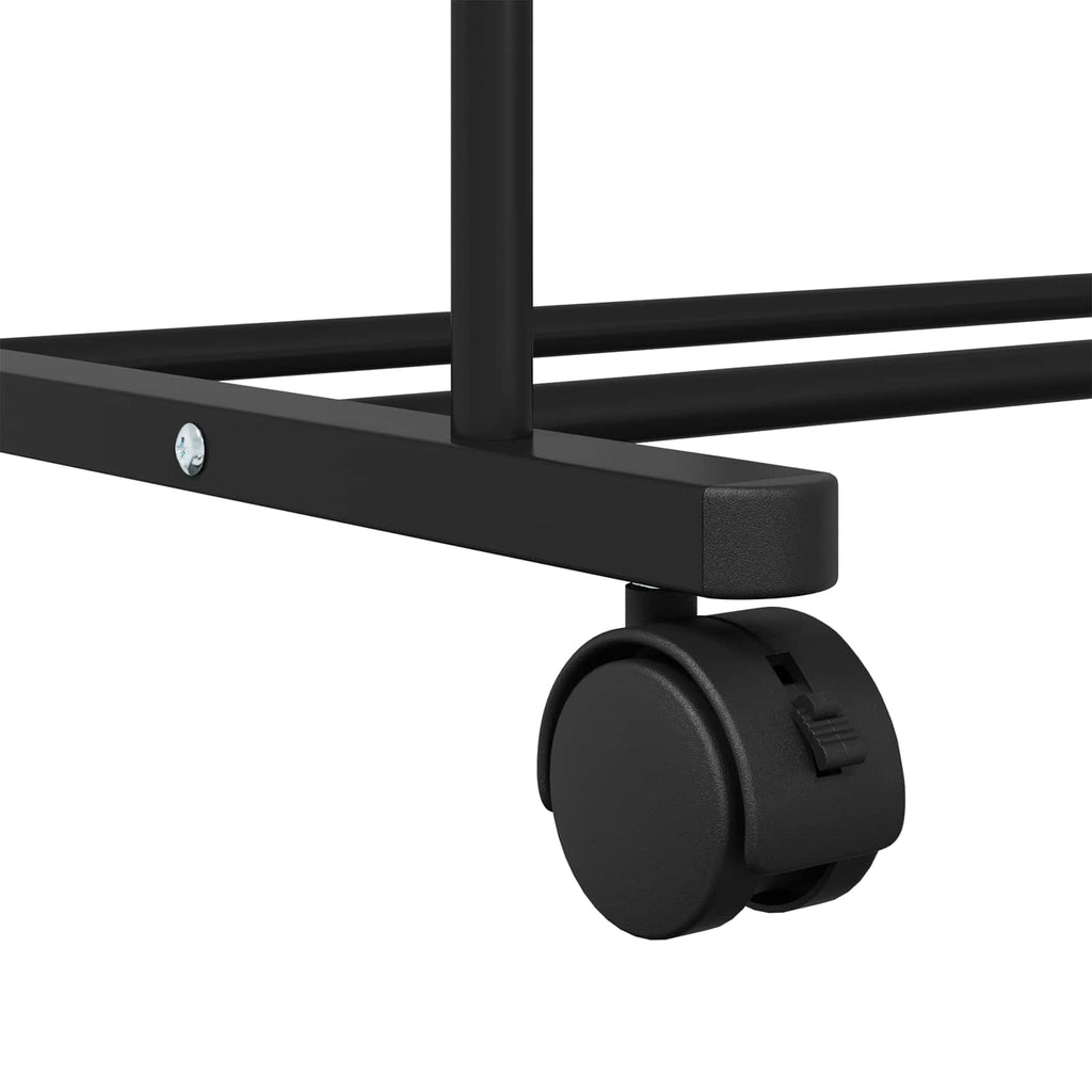 Stendibiancheria con lo scaffale Nero 80 x 53 x 156 cm