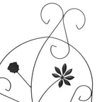Recinzione per Giardino 3 pcs Nero 112 x 39,5 cm Acciaio