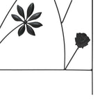 Recinzione per Giardino 3 pcs Nero 112 x 39,5 cm Acciaio