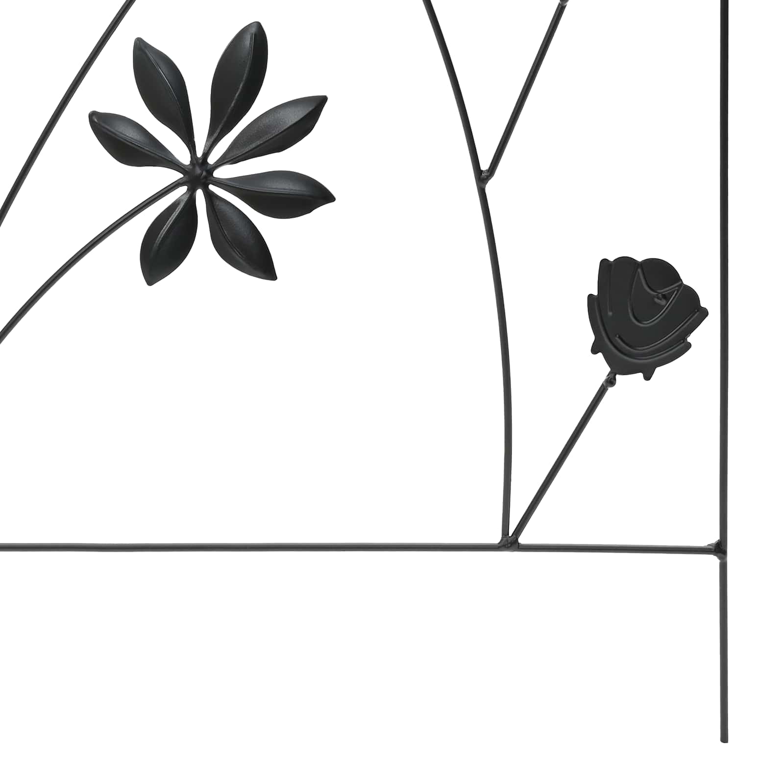 Recinzione per Giardino 3 pcs Nero 112 x 39,5 cm Acciaio