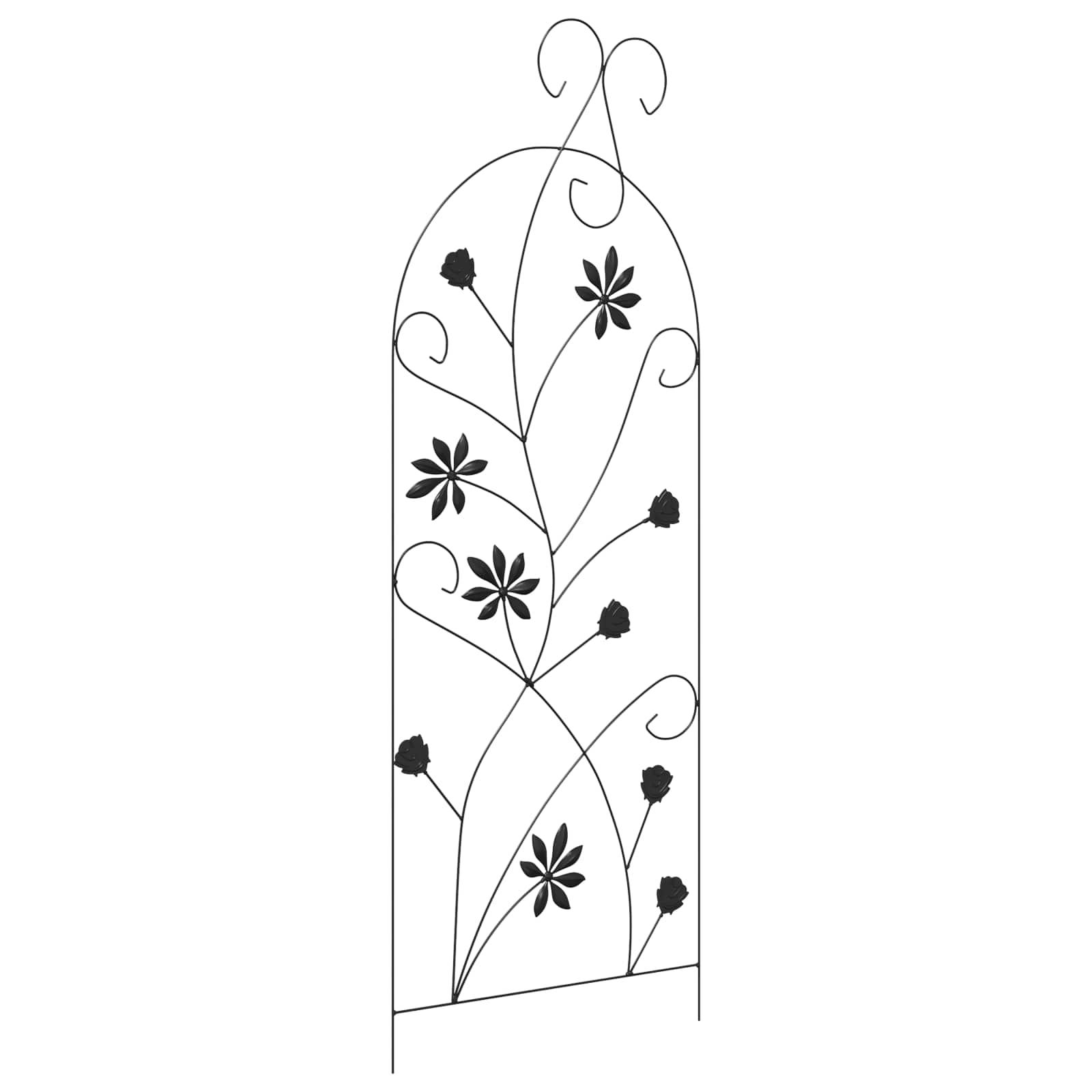 Recinzione per Giardino 3 pcs Nero 112 x 39,5 cm Acciaio