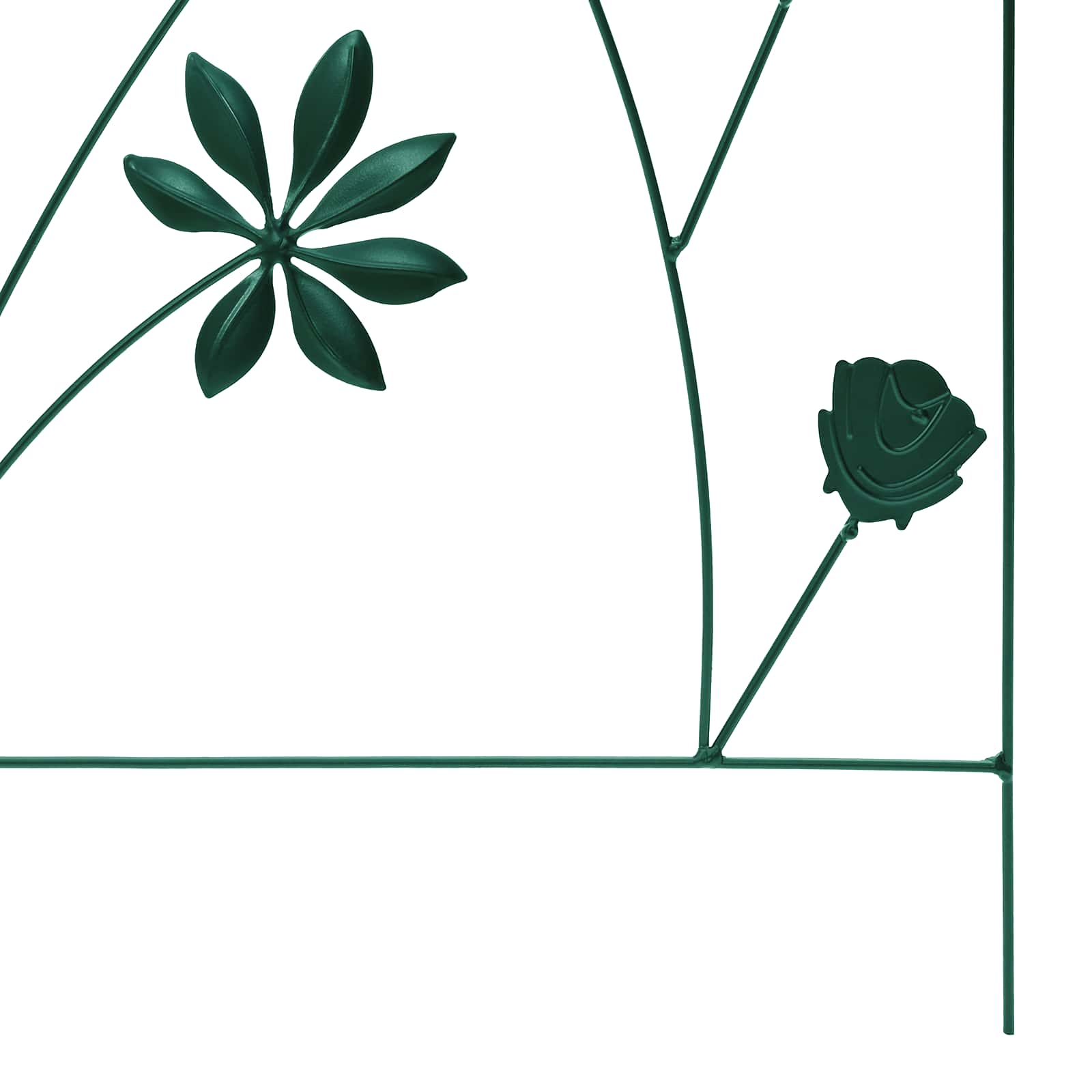 Recinzione per Giardino 3 pcs Verde 112 x 39,5 cm Acciaio