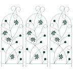 Recinzione per Giardino 3 pcs Verde 112 x 39,5 cm Acciaio