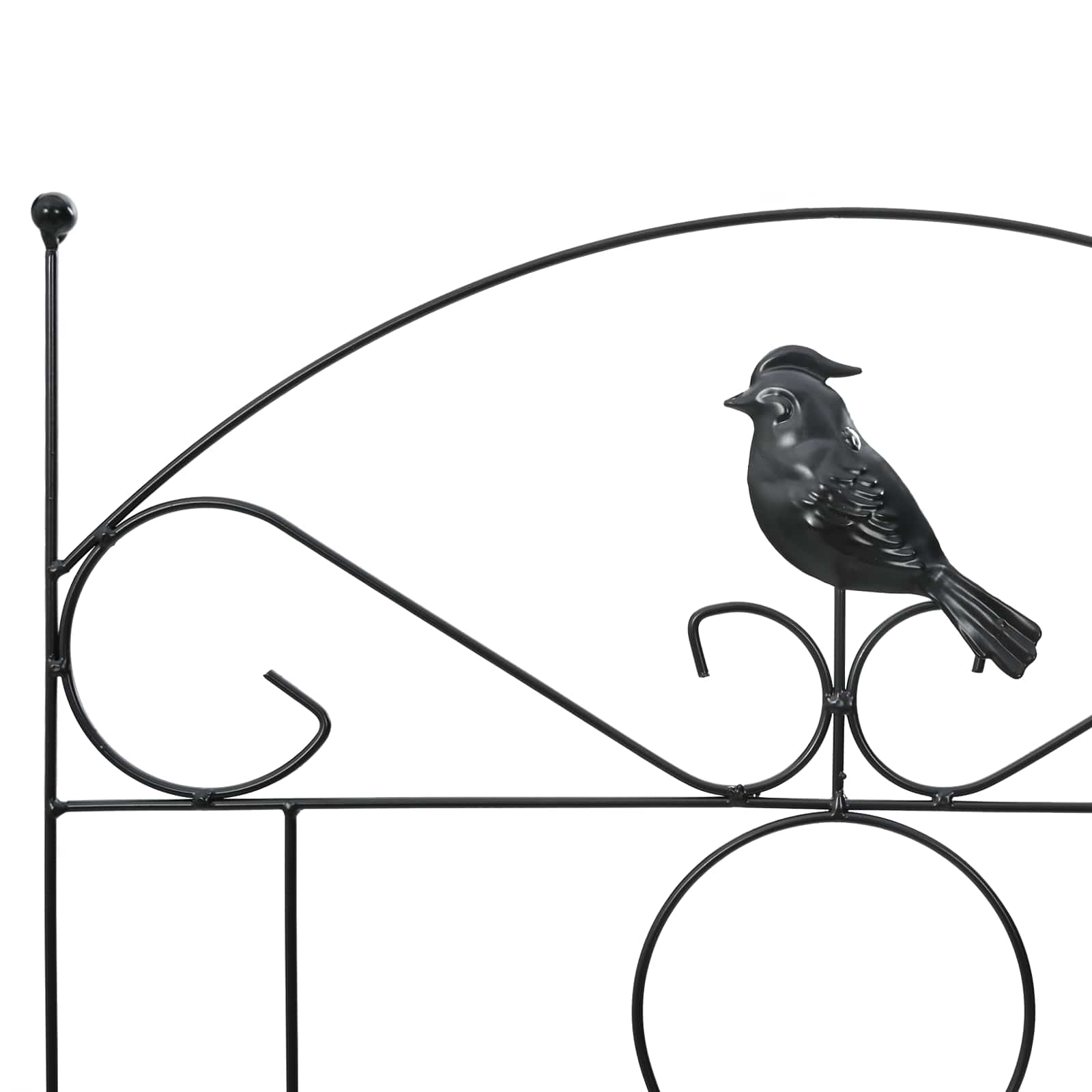 Recinzione per Giardino 3 pcs Nero 110 x 40 cm Acciaio