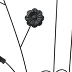 Recinzione per Giardino 3 pcs Nero 110 x 40 cm Acciaio