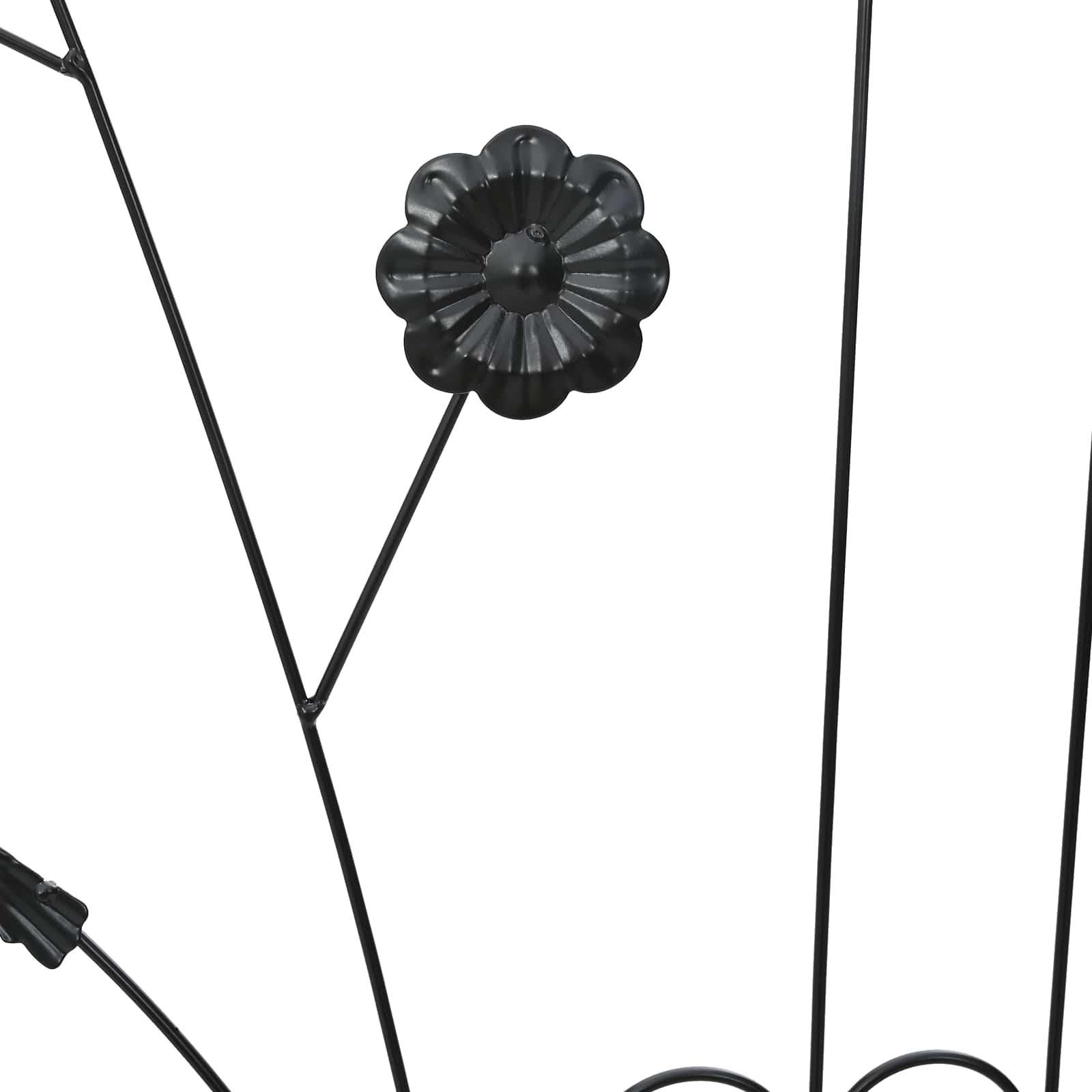 Recinzione per Giardino 3 pcs Nero 110 x 40 cm Acciaio