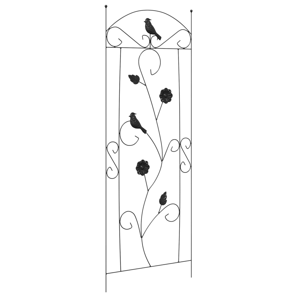 Recinzione per Giardino 3 pcs Nero 110 x 40 cm Acciaio