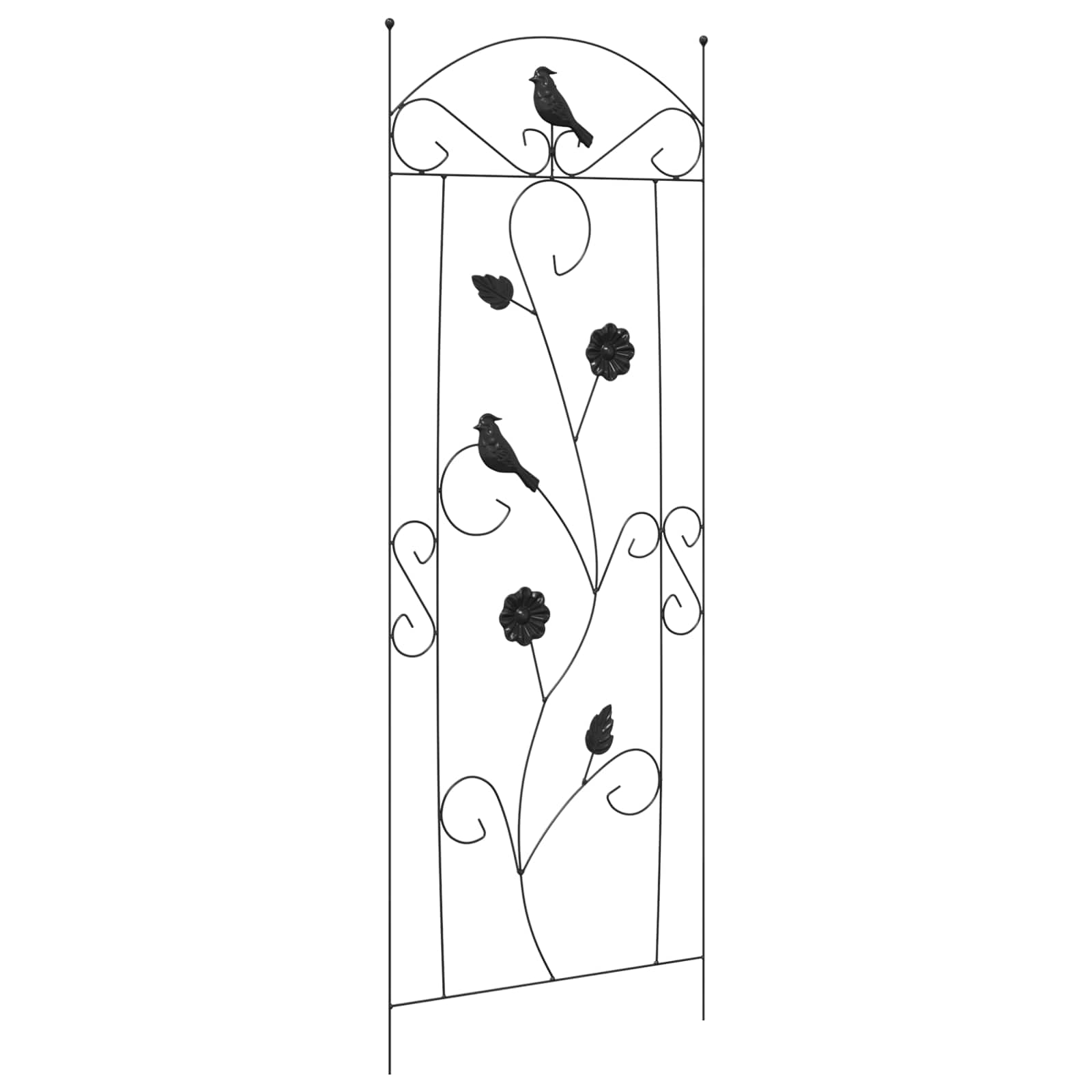 Recinzione per Giardino 3 pcs Nero 110 x 40 cm Acciaio