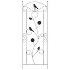 Recinzione per Giardino 3 pcs Nero 110 x 40 cm Acciaio