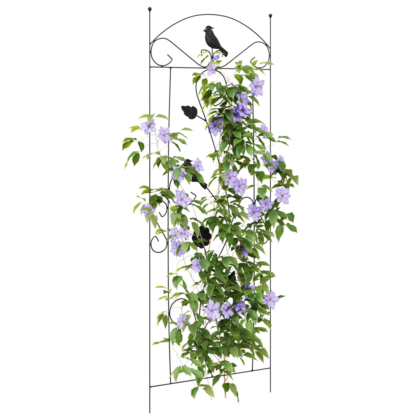 Recinzione per Giardino 3 pcs Nero 110 x 40 cm Acciaio