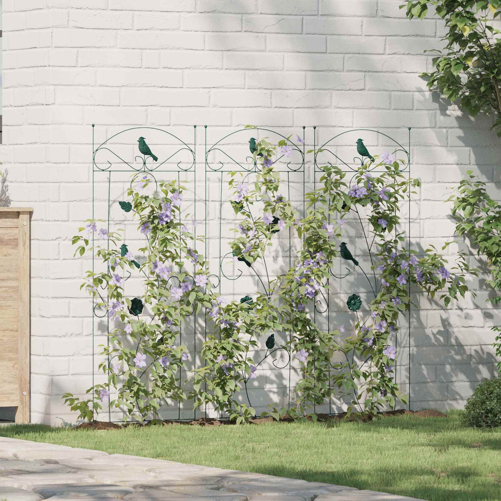 Recinzione per Giardino 3 pcs Verde 110 x 40 cm Acciaio