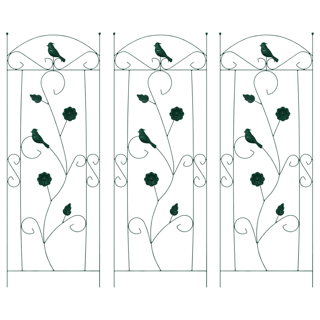 Recinzione per Giardino 3 pcs Verde 110 x 40 cm Acciaio