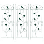 Recinzione per Giardino 3 pcs Verde 110 x 40 cm Acciaio