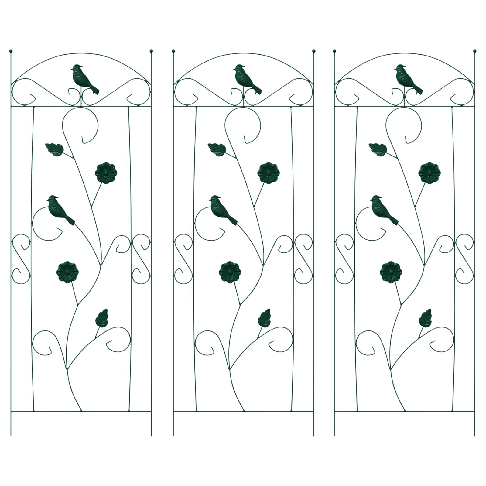 Recinzione per Giardino 3 pcs Verde 110 x 40 cm Acciaio