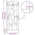 Recinzione per Giardino 3 pcs Verde 110 x 40 cm Acciaio