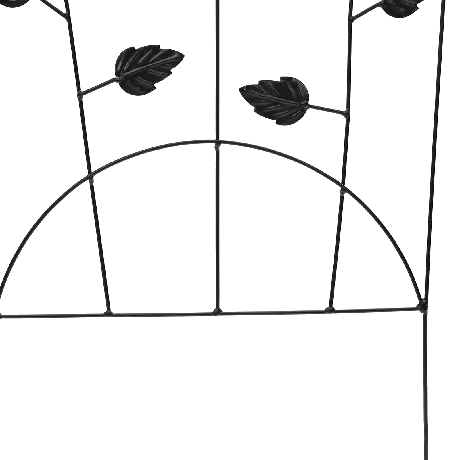 Recinzione per Giardino 3 pcs Nero 110,5 x 42,5 cm Acciaio