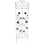 Recinzione per Giardino 3 pcs Nero 110,5 x 42,5 cm Acciaio