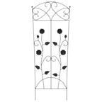 Recinzione per Giardino 3 pcs Nero 110,5 x 42,5 cm Acciaio