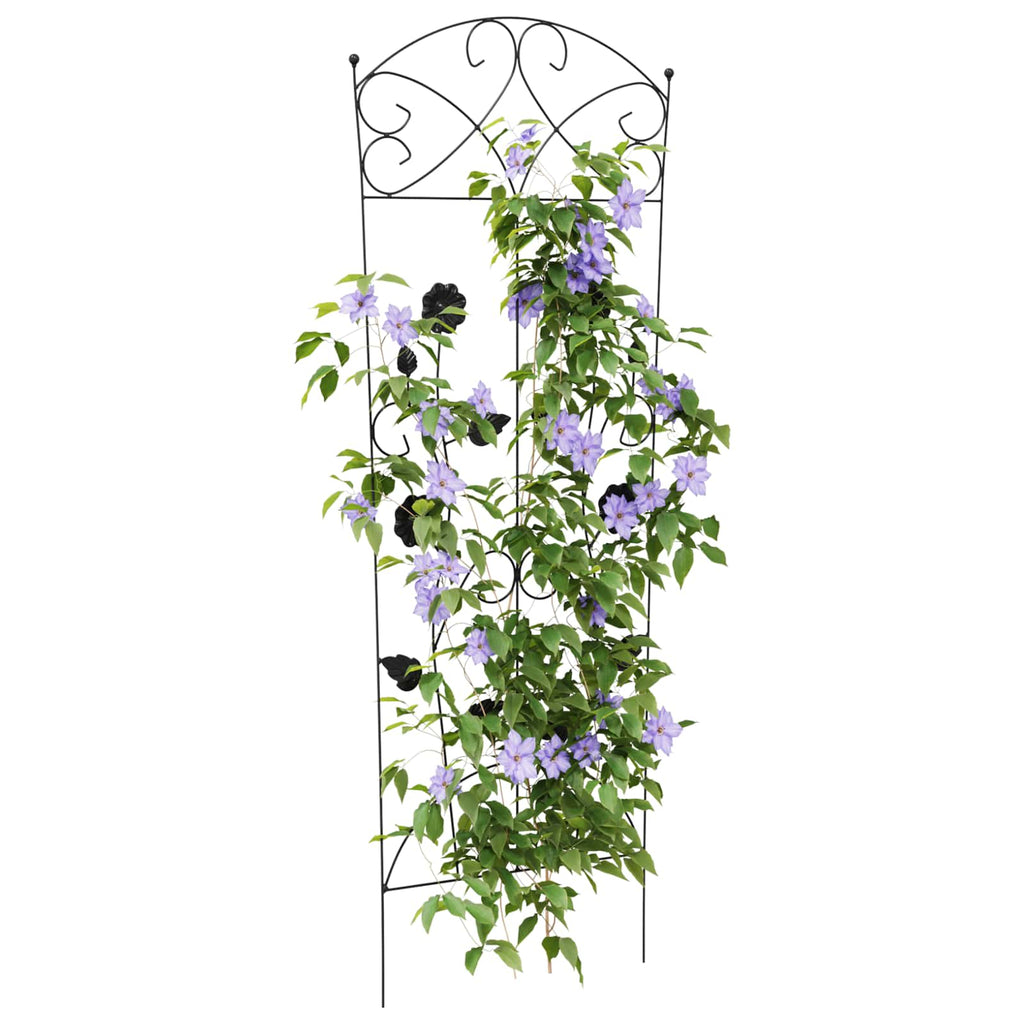 Recinzione per Giardino 3 pcs Nero 110,5 x 42,5 cm Acciaio