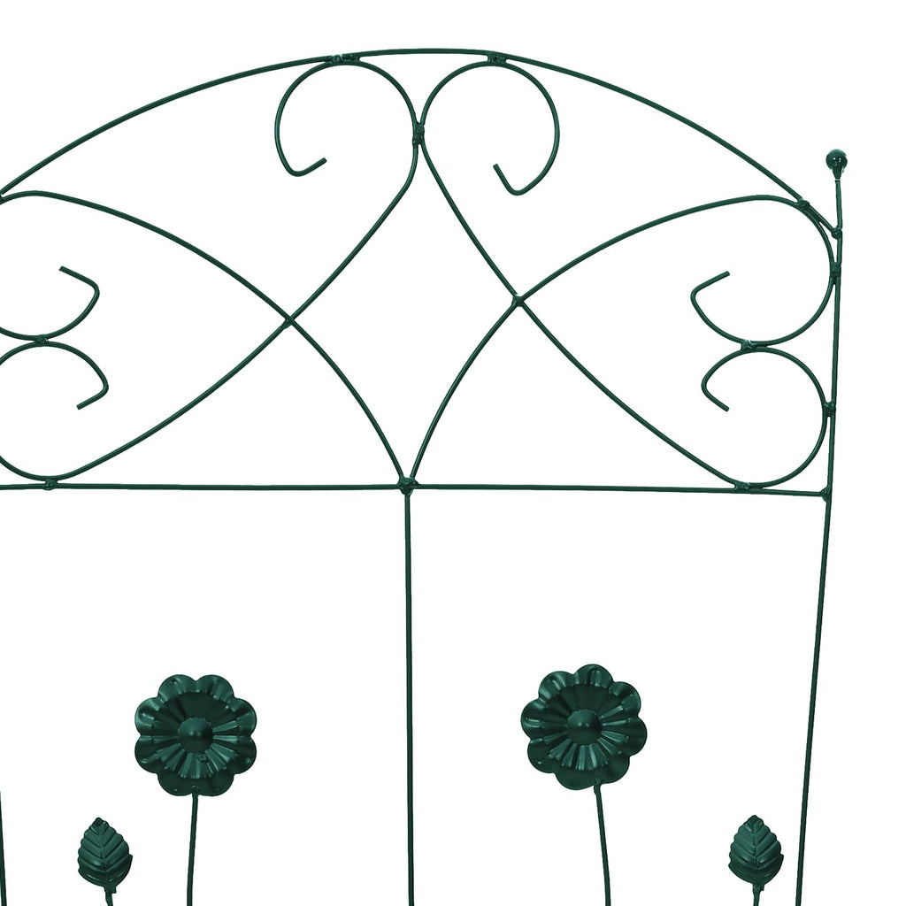 Recinzione per Giardino 3 pcs Verde 110,5 x 42,5 cm Acciaio