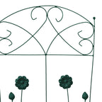 Recinzione per Giardino 3 pcs Verde 110,5 x 42,5 cm Acciaio