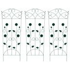 Recinzione per Giardino 3 pcs Verde 110,5 x 42,5 cm Acciaio
