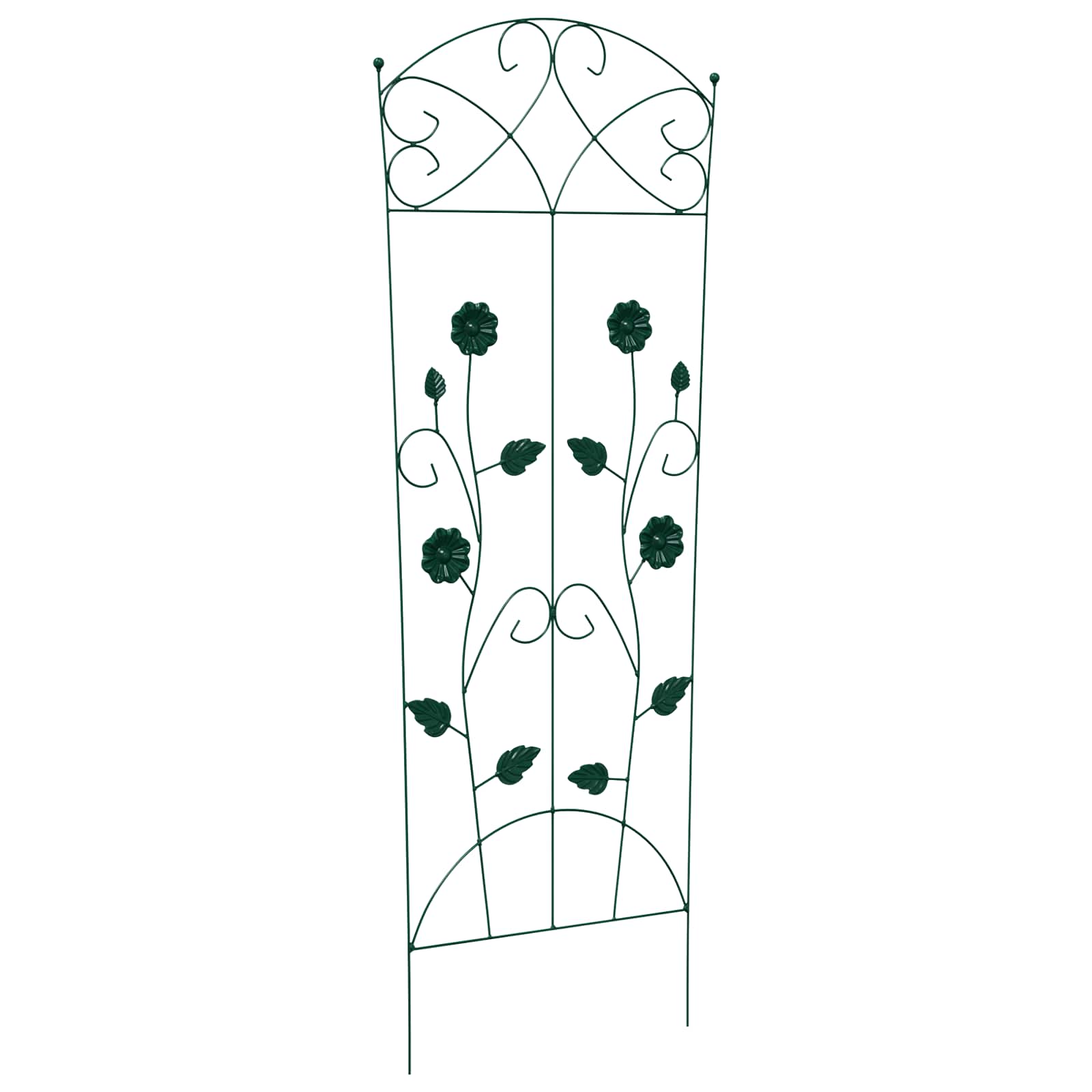 Recinzione per Giardino 3 pcs Verde 110,5 x 42,5 cm Acciaio