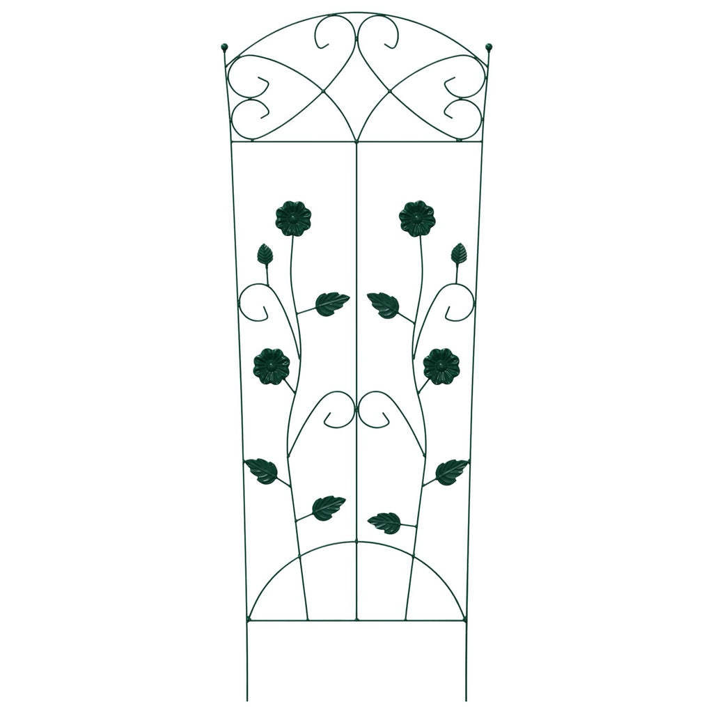 Recinzione per Giardino 3 pcs Verde 110,5 x 42,5 cm Acciaio