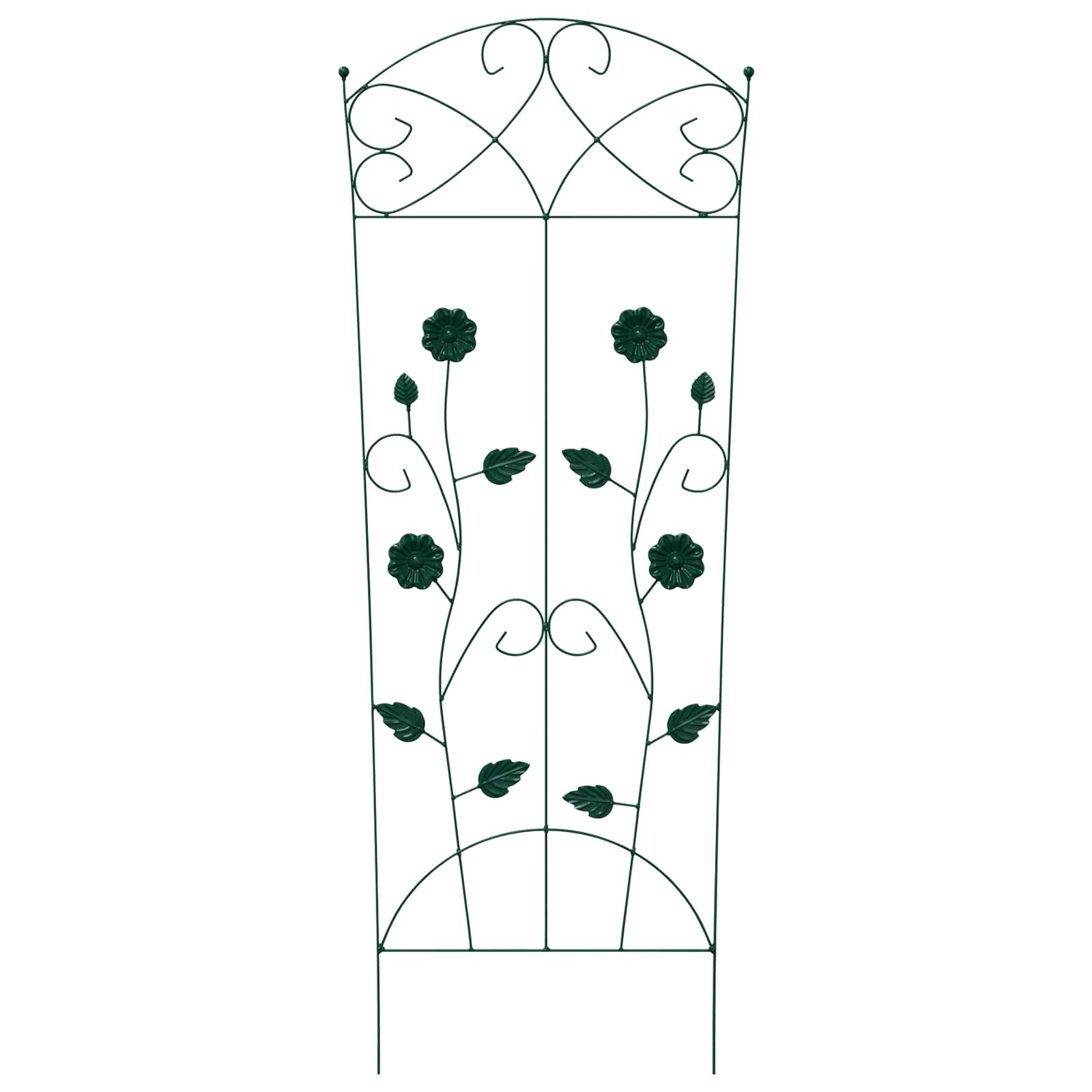 Recinzione per Giardino 3 pcs Verde 110,5 x 42,5 cm Acciaio