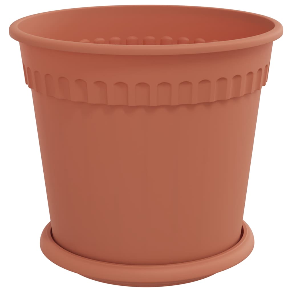 Vasi per Piante 6 pcs Rosso Mattone Ø 19 x 16 cm Plastica