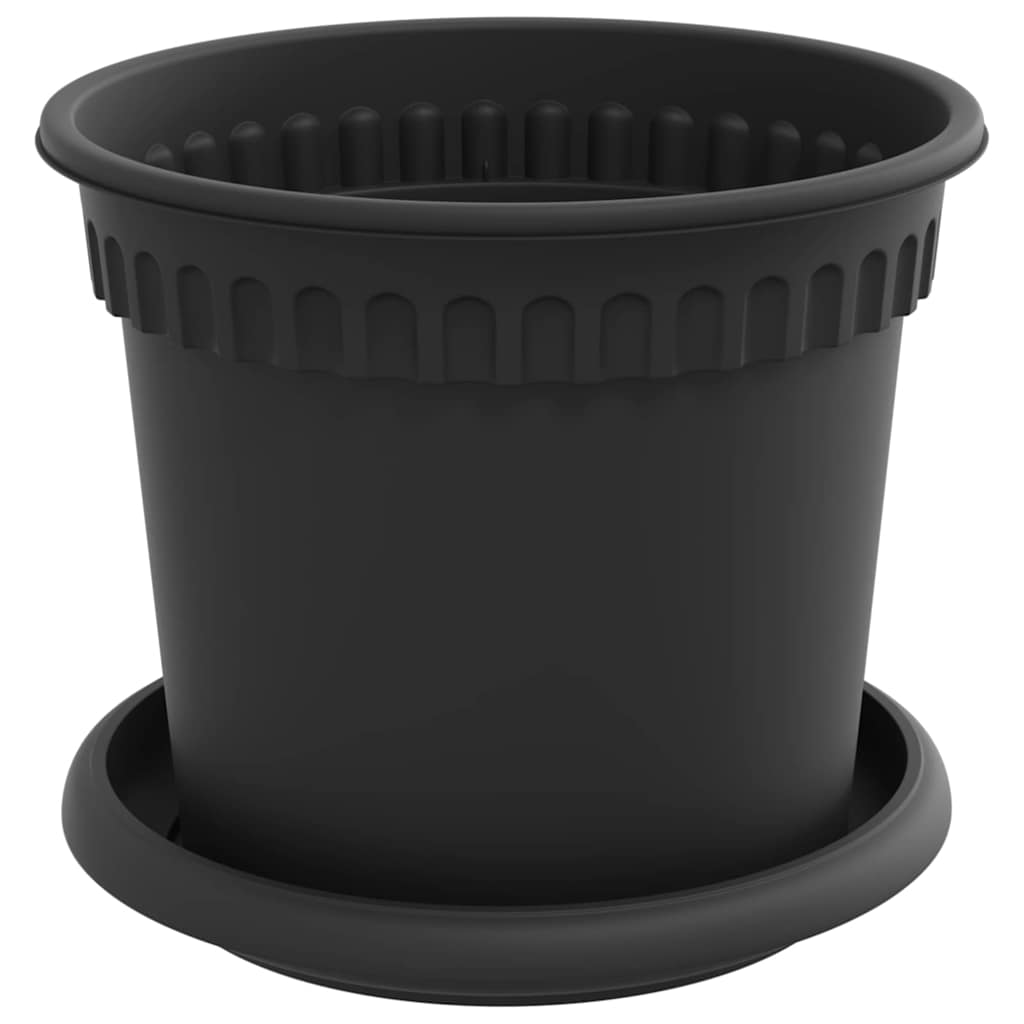 Vasi per Piante 6 pcs Nero Ø 15 x 12 cm Plastica