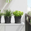 Vasi per Piante 6 pcs Nero Ø 19 x 16 cm Plastica