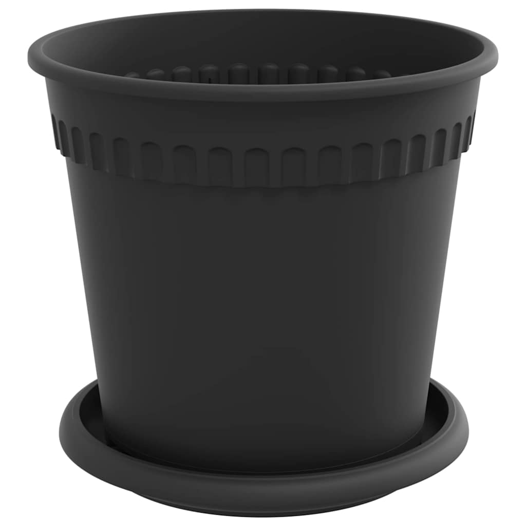 Vasi per Piante 24 pcs Nero Ø 17 x 14 cm Plastica