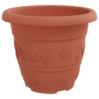 Vasi per Piante 6 pcs Rosso Mattone Ø 22 x 18 cm Plastica