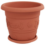Vasi per Piante 6 pcs Rosso Mattone Ø 30 x 25 cm Plastica
