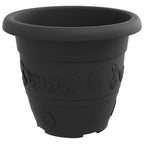 Vasi per Piante 6 pcs Nero Ø 22 x 18 cm Plastica