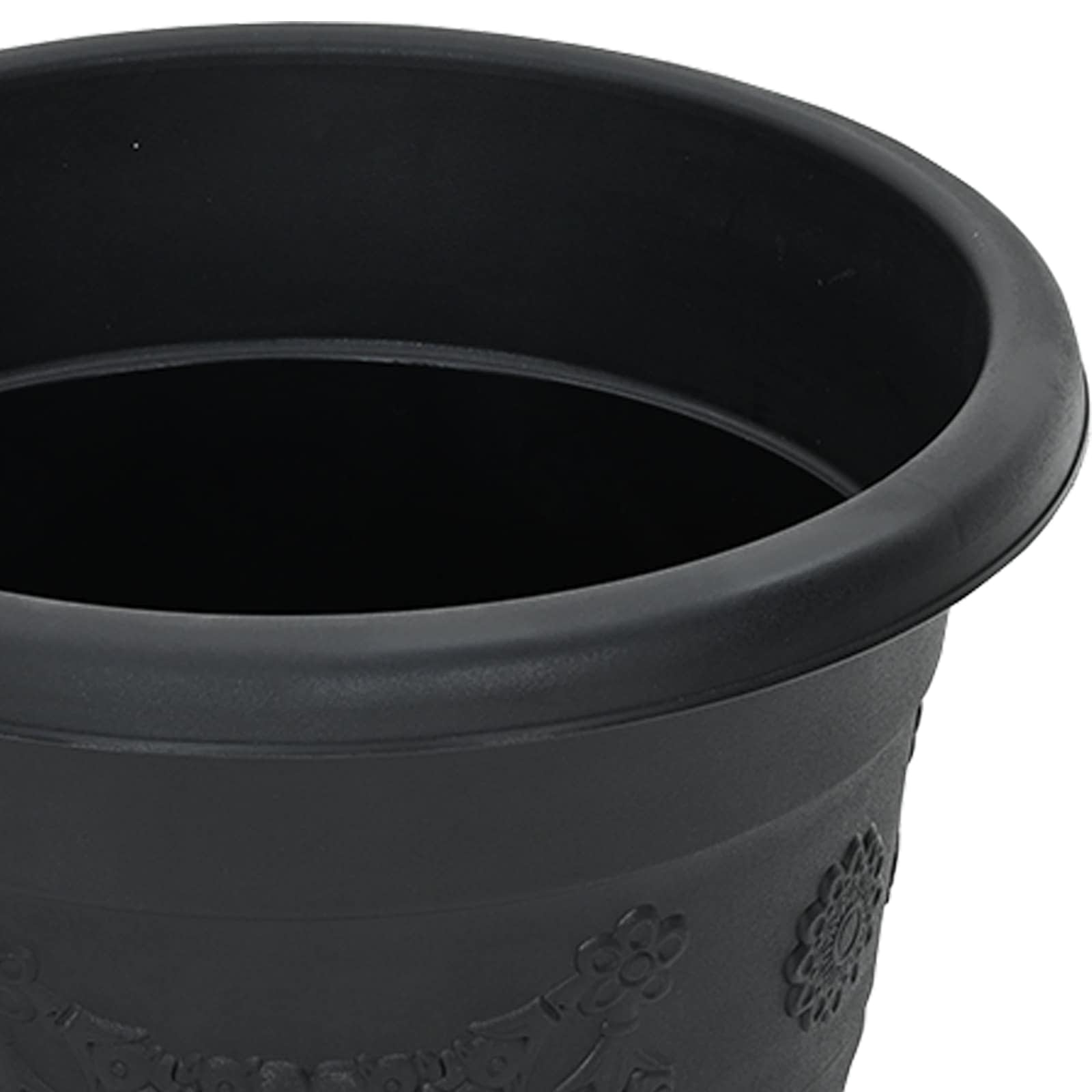 Vasi per Piante 6 pcs Nero Ø 30 x 25 cm Plastica