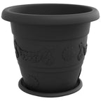 Vasi per Piante 6 pcs Nero Ø 39 x 32 cm Plastica