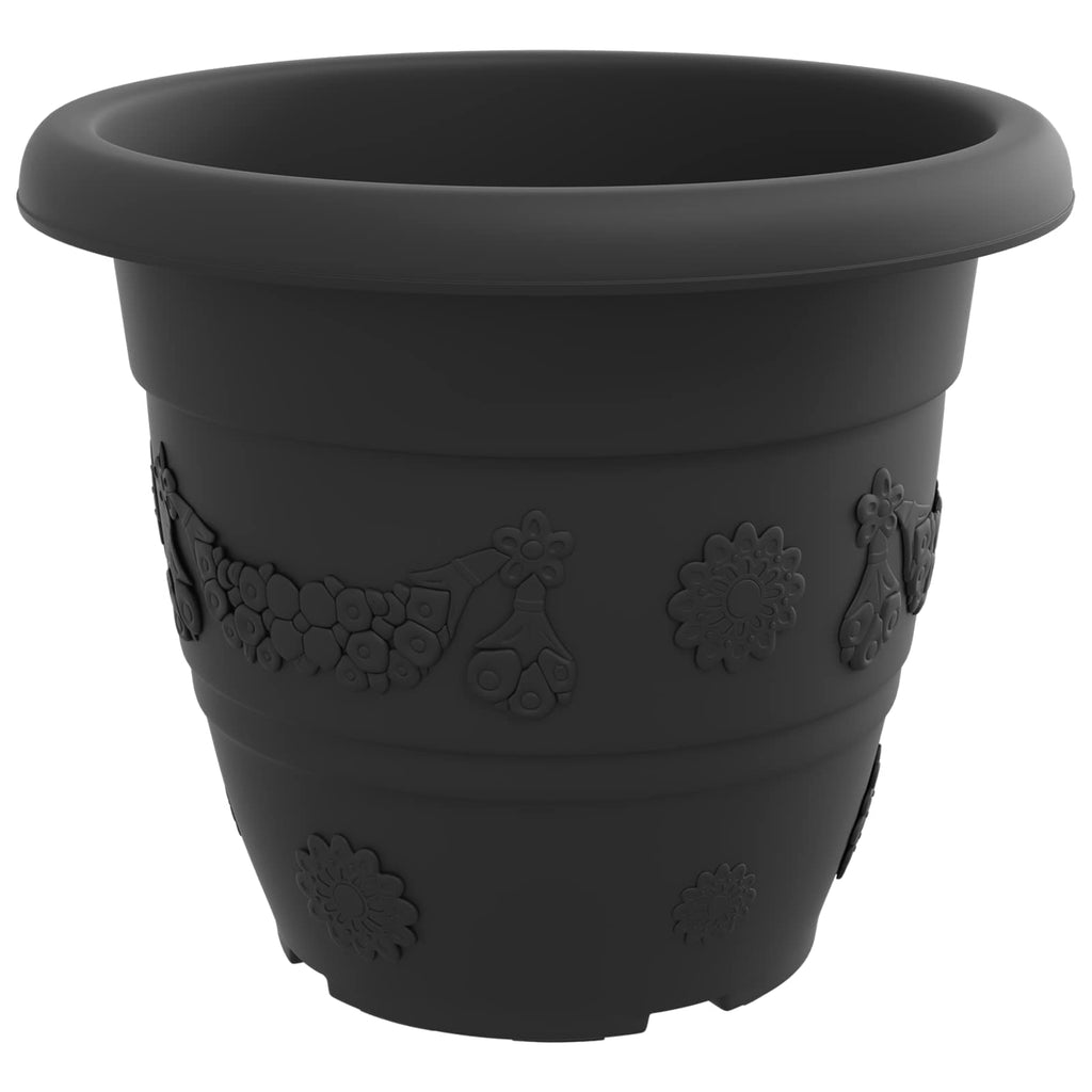 Vasi per Piante 6 pcs Nero Ø 39 x 32 cm Plastica