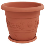Vasi per Piante 24 pcs Rosso Mattone Ø 34 x 28 cm Plastica