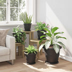 Vasi per Piante 24 pcs Nero Ø 26 x 21.5 cm Plastica