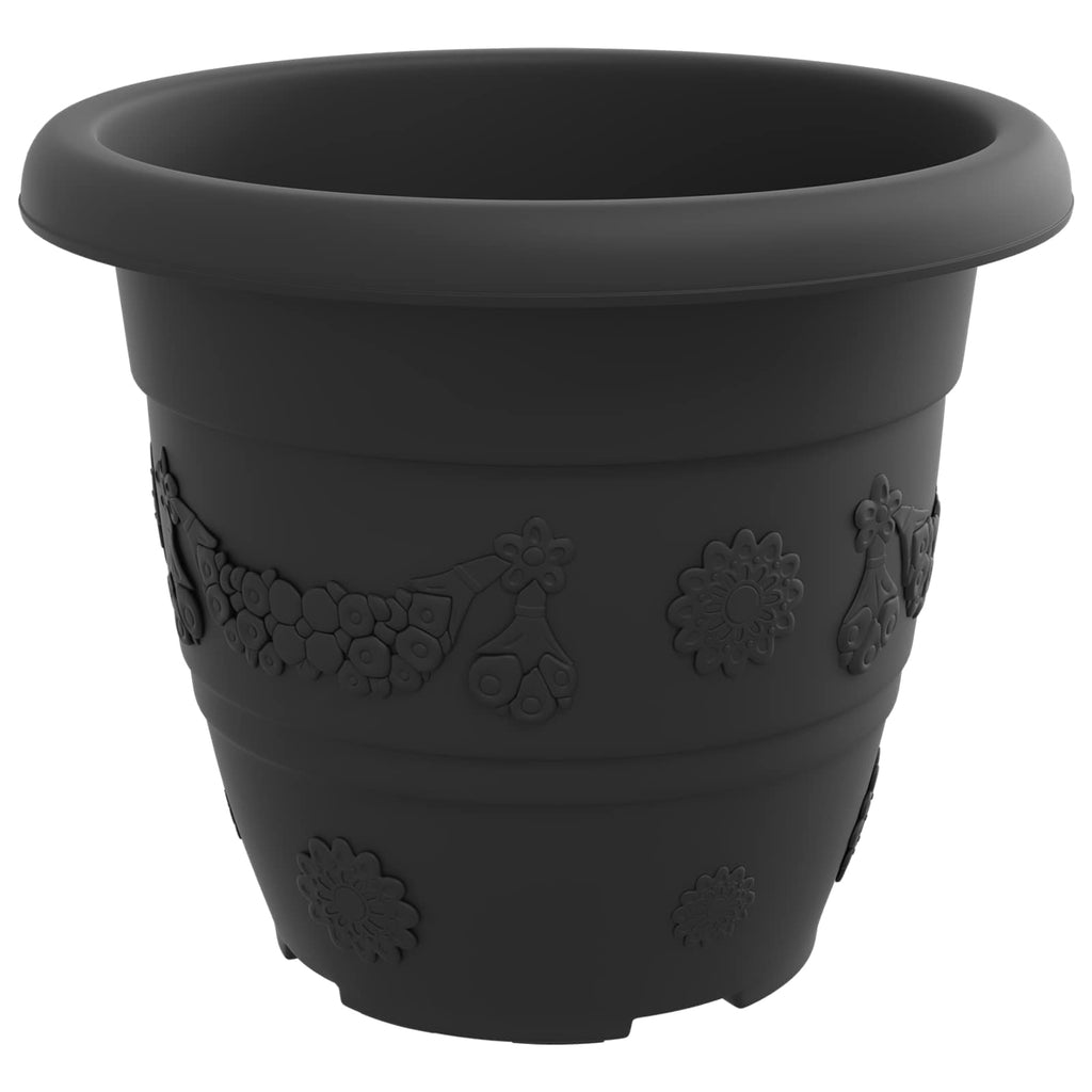 Vasi per Piante 24 pcs Nero Ø 26 x 21.5 cm Plastica