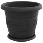 Vasi per Piante 24 pcs Nero Ø 30 x 25 cm Plastica