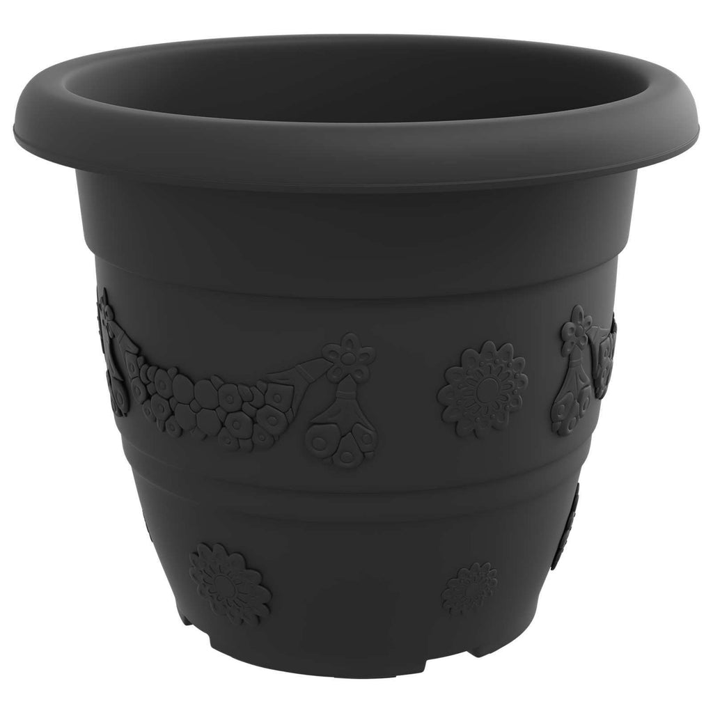 Vasi per Piante 24 pcs Nero Ø 34 x 28 cm Plastica