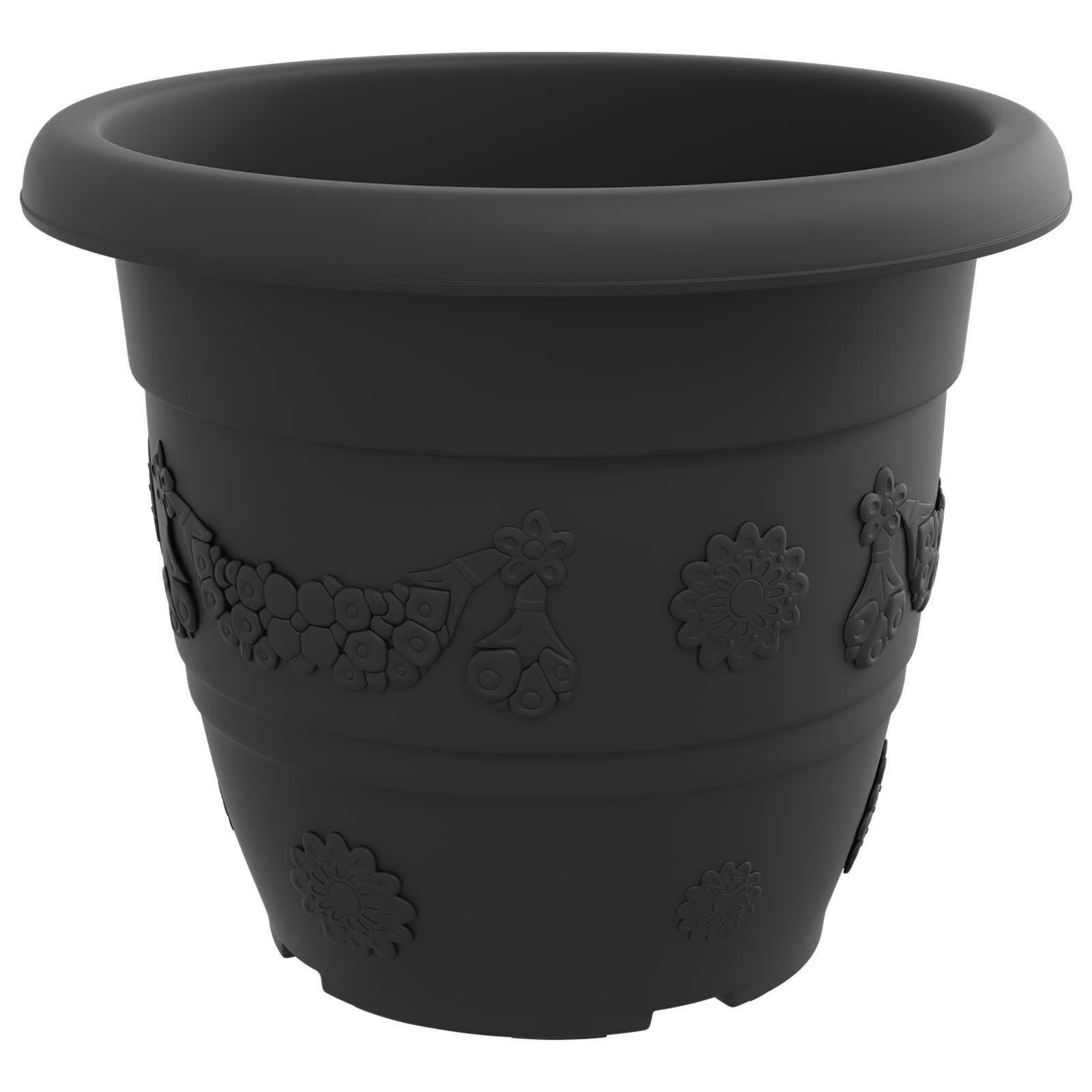Vasi per Piante 24 pcs Nero Ø 34 x 28 cm Plastica