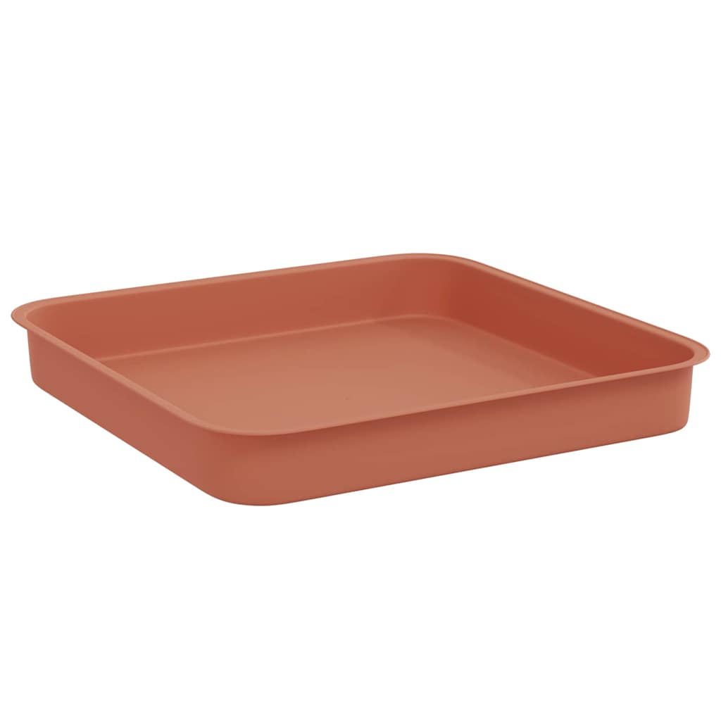 Vasi per Piante 6 pcs Rosso Mattone 20 x 20 x 16 cm Plastica