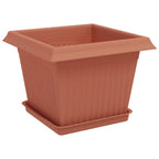 Vasi per Piante 6 pcs Rosso Mattone 23 x 23 x 17,5 cm Plastica