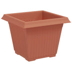 Vasi per Piante 6 pcs Rosso Mattone 33 x 33 x 26 cm Plastica