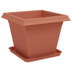 Vasi per Piante 6 pcs Rosso Mattone 38 x 38 x 30 cm Plastica